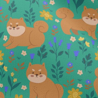 Shiba Inu In The Garden Chiffon