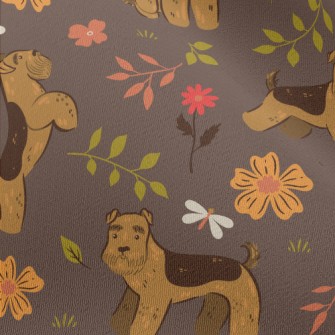Terrier With Flowers Chiffon