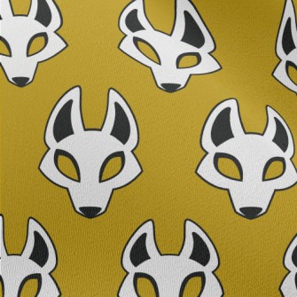 Japanese Wolf Mask Chiffon