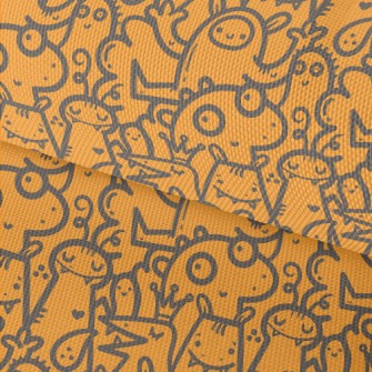 Cartoon Monster Doodle Waterproof Oxford