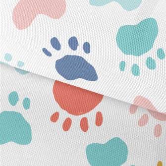 Colorful Animal Paw Prints Waterproof Oxford