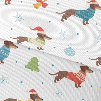 Christmas Dressed Dachshund Waterproof Oxford