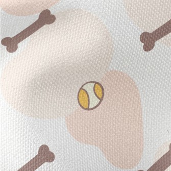 Dog Bones And Toy Balls Waterproof Canvas