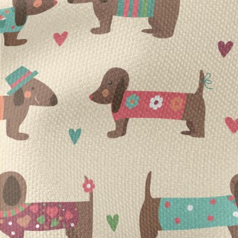 Dachshund Wearing Clothes Waterproof Canvas
