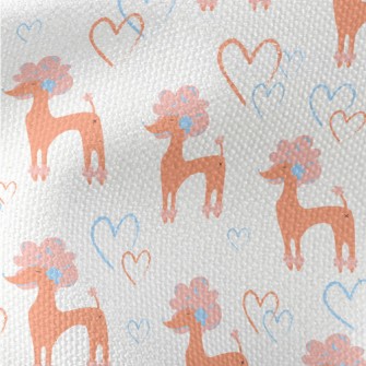Noble Pink Poodle Waterproof Canvas