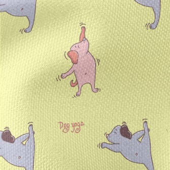 Dog Doing Yoga Waterproof Canvas