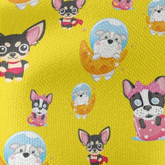 Space Puppy And Hero Puppy Waterproof Canvas