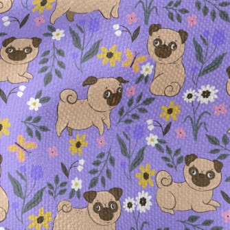 Pug In The Garden Waterproof Canvas