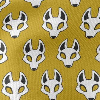 Japanese Wolf Mask Waterproof Canvas