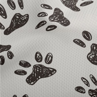 Graffiti Pet Paw Prints Athletic Mesh Flat Back