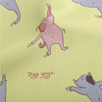 Dog Doing Yoga Athletic Mesh Flat Back
