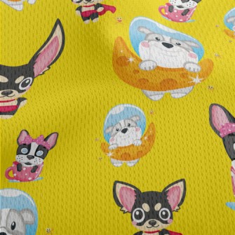 Space Puppy And Hero Puppy Athletic Mesh Flat Back