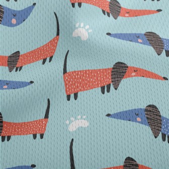 Artistic Pattern Puppy Athletic Mesh Flat Back