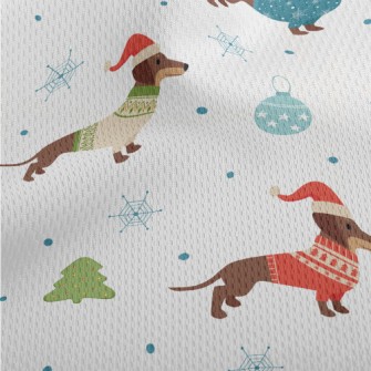Christmas Dressed Dachshund Athletic Mesh Flat Back