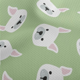 White French Bulldog Athletic Mesh Flat Back