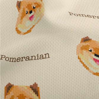 Pixel Smiley Pomeranian Athletic Mesh Flat Back