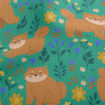 Shiba Inu In The Garden Athletic Mesh Flat Back