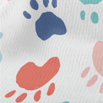 Colorful Animal Paw Prints Terry