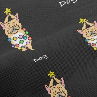 Pixel Christmas Puppy Performance Linen