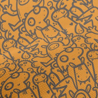 Cartoon Monster Doodle Performance Linen