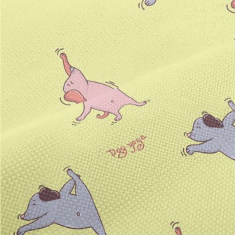 Dog Doing Yoga Performance Linen