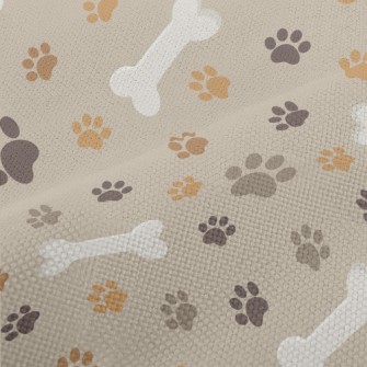 Dog Paw Prints And Dog Bones Performance Linen