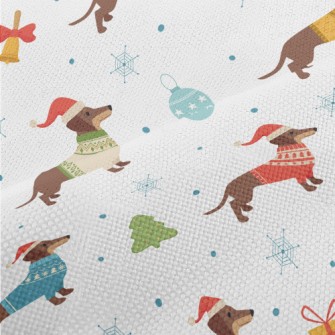 Christmas Dressed Dachshund Performance Linen