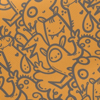 Cartoon Monster Doodle Twill