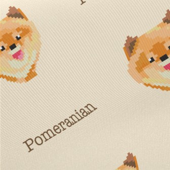 Pixel Smiley Pomeranian Twill