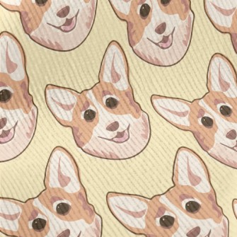 Cartoon Doodle Corgi Standard Corduroy