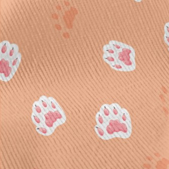 Hand Drawn Pink Cat Paw Standard Corduroy