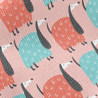Hand Drawn Funny Puppy Standard Corduroy