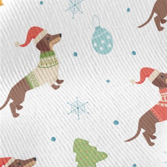 Christmas Dressed Dachshund Standard Corduroy