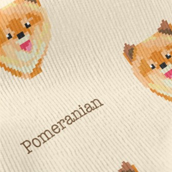 Pixel Smiley Pomeranian Standard Corduroy