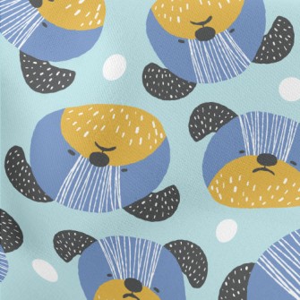 Interesting Hand Drawn Dog Hea Stretch Ponte