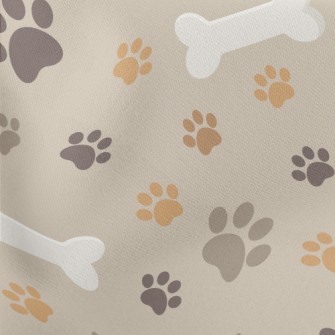 Dog Paw Prints And Dog Bones Stretch Ponte
