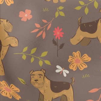 Terrier With Flowers Stretch Ponte