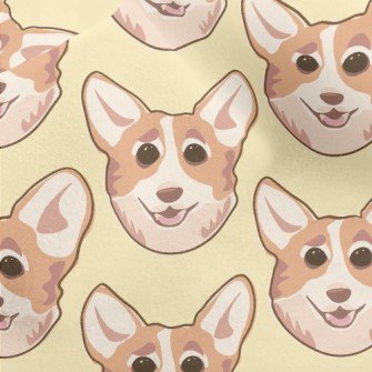 Cartoon Doodle Corgi Micro Fleece