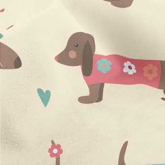 Dachshund Wearing Clothes Micro Fleece