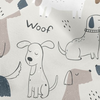 Hand Drawn Elegant Puppy Micro Fleece
