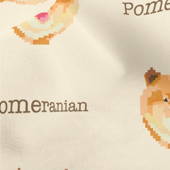 Pixel Smiley Pomeranian Micro Fleece