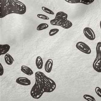 Graffiti Pet Paw Prints Minky