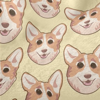 Cartoon Doodle Corgi Minky