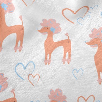 Noble Pink Poodle Minky