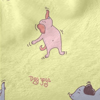 Dog Doing Yoga Minky