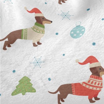 Christmas Dressed Dachshund Minky