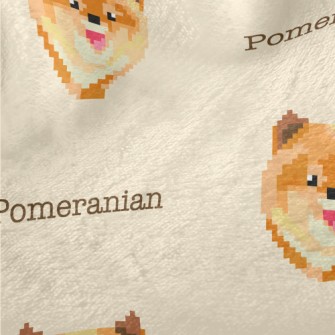 Pixel Smiley Pomeranian Minky