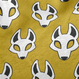 Japanese Wolf Mask Minky