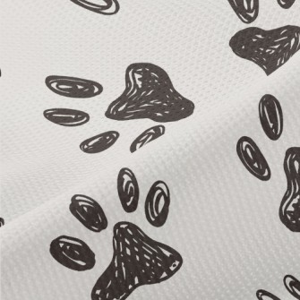 Graffiti Pet Paw Prints Piqué