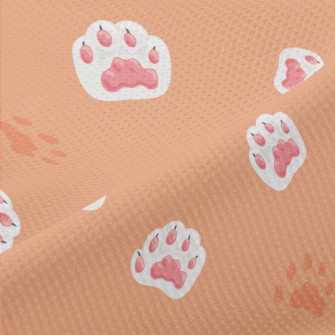 Hand Drawn Pink Cat Paw Piqué
